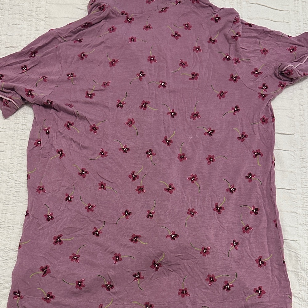 Love & Lore Pink Floral Short Pajama Set - Soft Lounge Shorts & Top - Picture 5 of 8